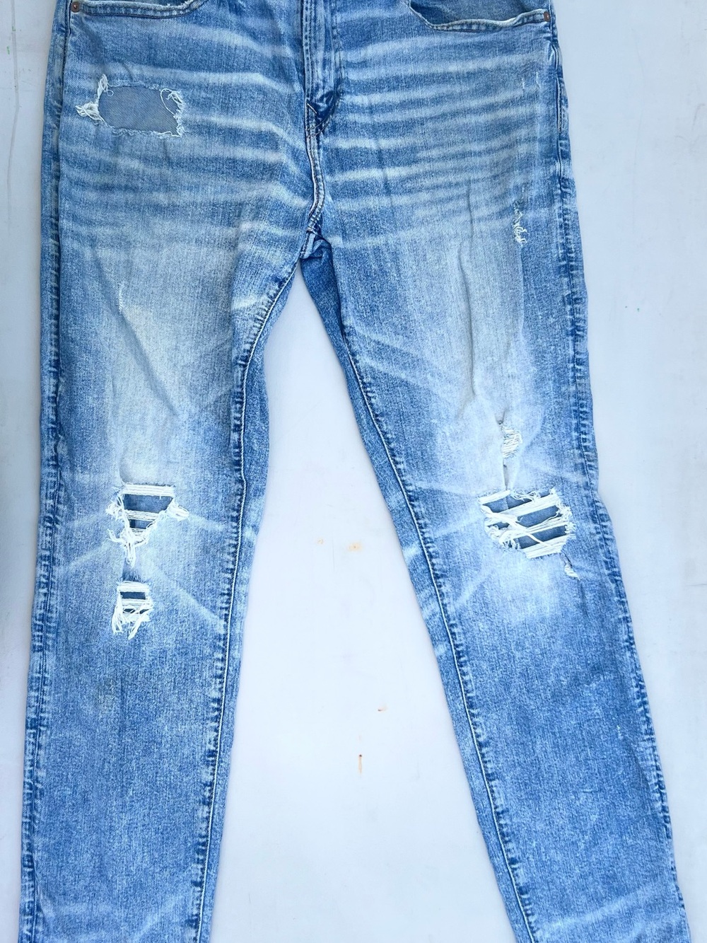 Light Blue Distressed Men’s Jeans